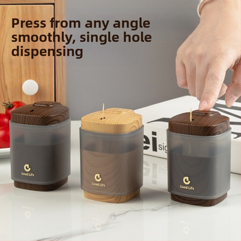 Кутия за клечки за зъби с дървесен модел, японски стил, пластмасова, автоматично изскачане, персонализиране по заявка