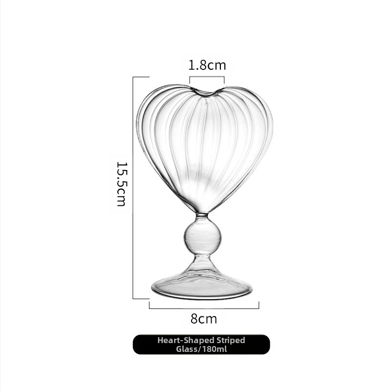 Two Bar südamekujuline klaas kokteiliklaas, jaapani stiilis, logotip trükitud, veiniklaas