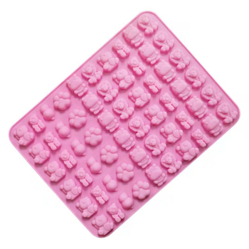 Φόρμα σιλικόνης για ψήσιμο, 60 κοιλότητες σε ακανόνιστο σχήμα, φιγούρες φρούτων και ζώων για ζελέ, σοκολάτα και ζελεδάκια