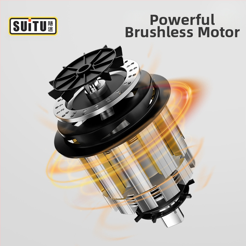 Bezvadu pārnēsājamais putekļsūcējs automašīnai un mājai ar bezskrūvju motoru, jaudīga sūkšana 16000 Pa, 50 W, uzlādējams