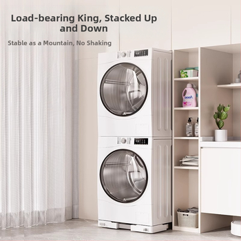 Kompakta ultraplāna iebūvētā veļasmasīnas pamatne ar paceltu rāmi — nerūsējošais tērauds, antislīdējoša, pārvietojama, 1 slānis.