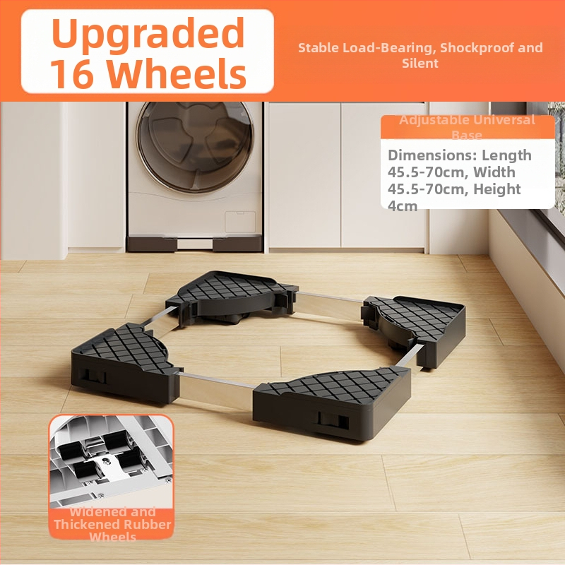 Kompakta ultraplāna iebūvētā veļasmasīnas pamatne ar paceltu rāmi — nerūsējošais tērauds, antislīdējoša, pārvietojama, 1 slānis.