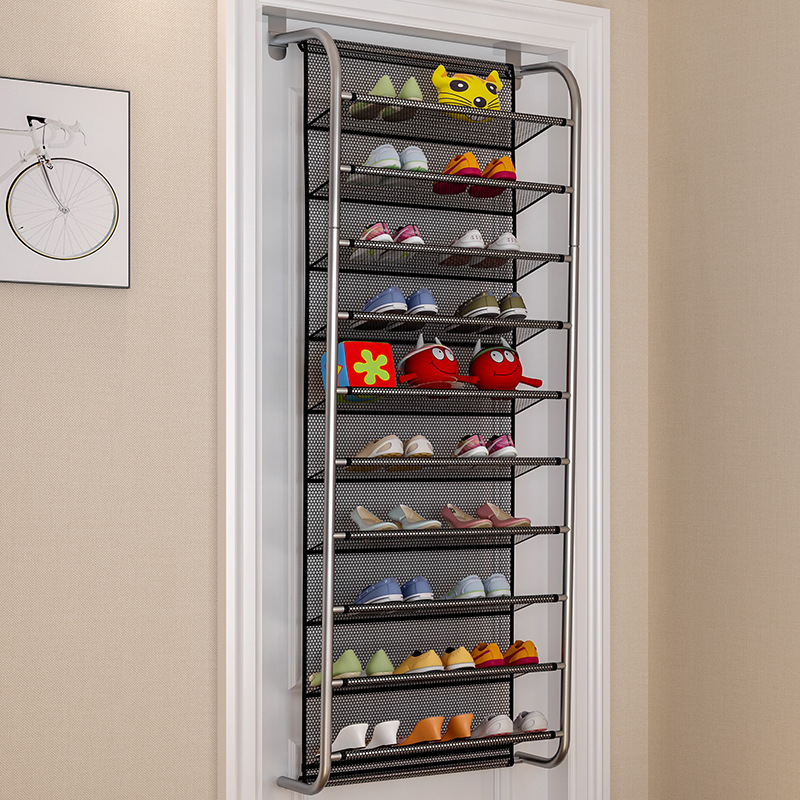 Μεταλλική ραφιέρα παπουτσιών τοίχου, πολυεπίπεδη, χωρίς βίδες, μοντέλο XJ7810, απλός και μοντέρνος σχεδιασμός για σαλόνι