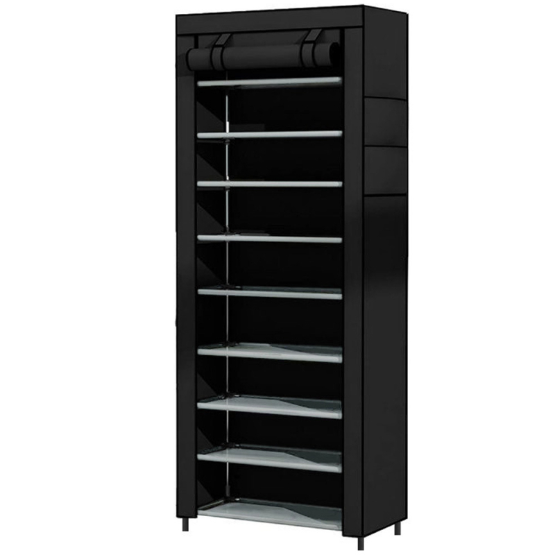 Μεταλλικό ντουλάπι παπουτσιών με δέκα επίπεδα, μοντέρνο μινιμαλιστικό στυλ, πολυχρηστική αποθήκευση