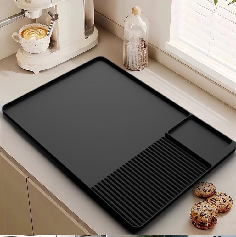 Силиконова подложка за кафемашина – квадратна, еднотонна, изолираща и защитна за бар плот, Yida