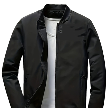 Ζακέτα σε στυλ Ακαδημία, με στάσιμο γιακά, φερμουάρ, μακριά μανίκια, πολυεστέρας, κατάλληλη για όλες τις εποχές