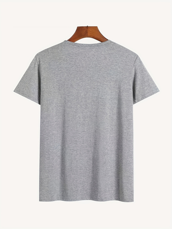 Μπλούζα με τύπωμα Cartoon Warrior, αντρική χαλαρή γραμμή, κοντό μανίκι, στρογγυλός λαιμός, βαμβάκι