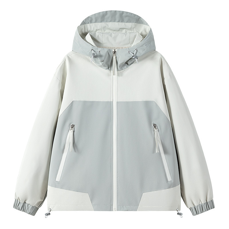 Pánska bunda Charge, jeseň 2024, americký štýl retro šitie, kapucňa, zips, voľný strih