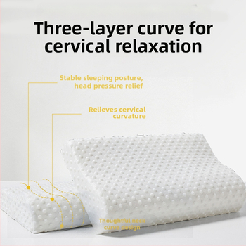 Вълнообразна шийна възглавница от мемори пяна със забавено възстановяване, подходяща за възрастни, персонализирана обработка