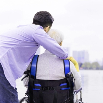 Колан за инвалидна количка за възрастни пациенти с ограничители на талията и краката (Материал на колана: брокат; Материал на въжето: мрежесто платно; Дължина на въжето: 2 м)