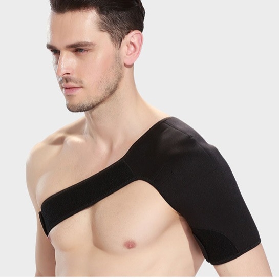 Egy vállvédő pánt, állítható, anyaga: búvárkodó szövet, egészségügyi masszázsra, védőfelszerelés