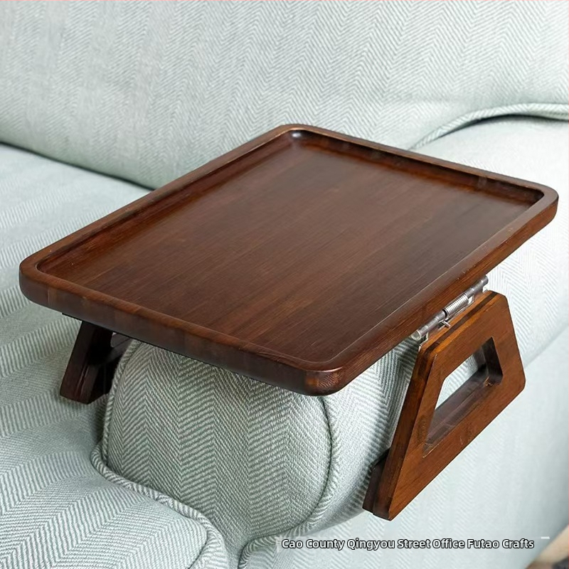Drevený štvorcový skladací podnos – matný povrch, moderný minimalistický štýl, možnosť potlače loga
