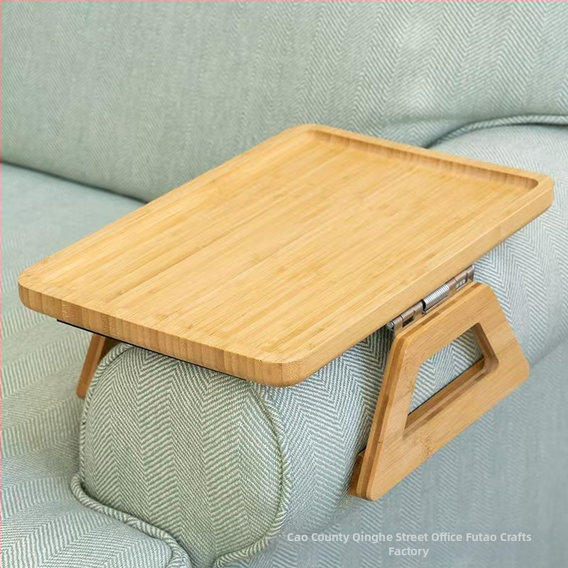 Drevený štvorcový skladací podnos – matný povrch, moderný minimalistický štýl, možnosť potlače loga