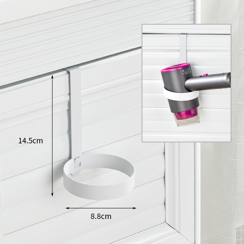 Laikiklis plaukų džiovintuvui, sieninis, be gręžimo, nerūdijantis plienas, modernus minimalistinis stilius