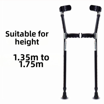 Aliuminio lydinio alkūninė lazda, vieno rankenos dizainas, anti-slydimas, ištraukiama ir reguliuojama, modelis ZG01