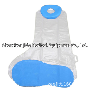 Силиконов постоперативен предпазител за къпане на крак – водоустойчив модел за калф (Материал: силикон; Функция: водоустойчивост; Модел: калф; Тегло: 100 g; Приложение: постоперативно къпане на травми и фрактури на крака)