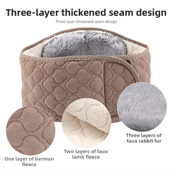 Juosmens apsauga — trijų sluoksnių šilta juosta su fliso įdėklu ir Velcro užsegimu, suaugusiems, tinkama ledui ir sniegui