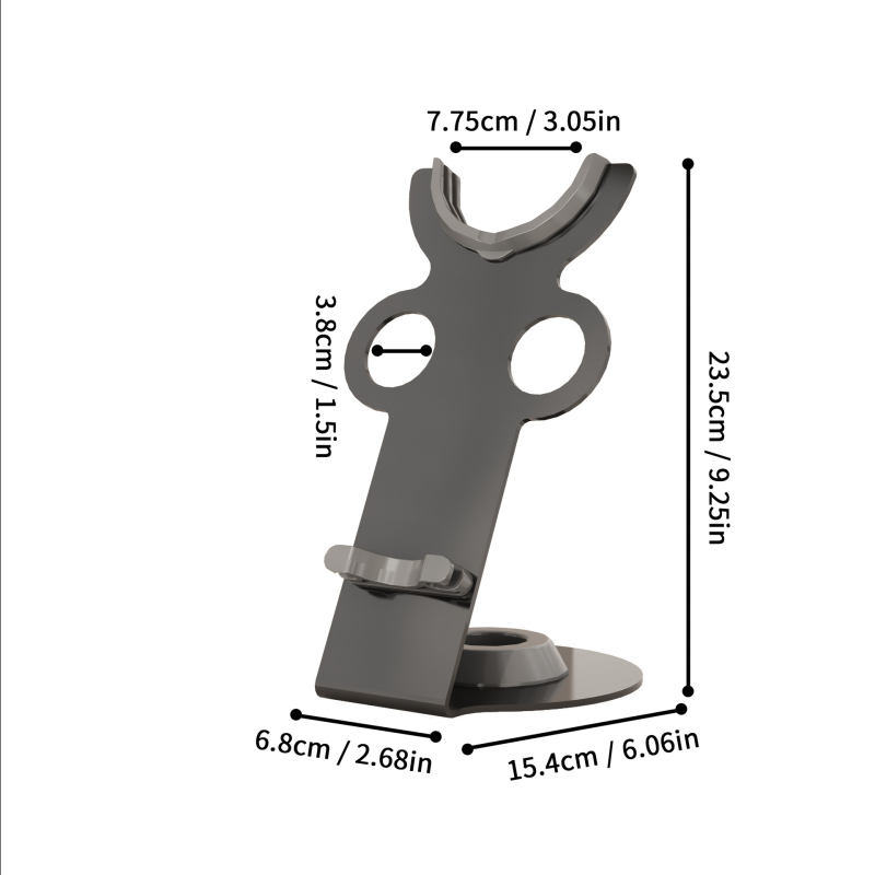 Dyson hajszárító polc – sütőben kezelt felület, Light Luxury stílus, függőleges tartó