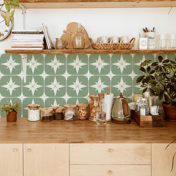 Σετ αυτοκόλλητων τοίχου με γεωμετρικό μοτίβο, μποέμ στυλ, αδιάβροχα, υφή πολυμερικής δέρματος, περισσότερα από 5 τεμάχια