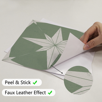 Σετ αυτοκόλλητων τοίχου με γεωμετρικό μοτίβο, μποέμ στυλ, αδιάβροχα, υφή πολυμερικής δέρματος, περισσότερα από 5 τεμάχια