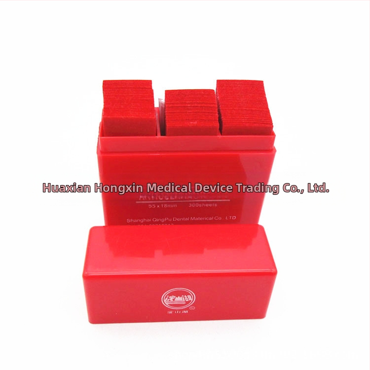 Okkluzális papír fogorvosi célra, egyszer használatos, 65 g, felnőtteknek, rózsa illatú