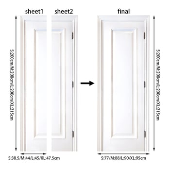 Δύο τεμάχια PVC αδιάβροχο αυτοκόλλητο τοίχου για διακοσμητική διακόσμηση, μοτίβο 31590947979, κατάλληλο για υπνοδωμάτιο, γραφείο, μπάνιο και είσοδο