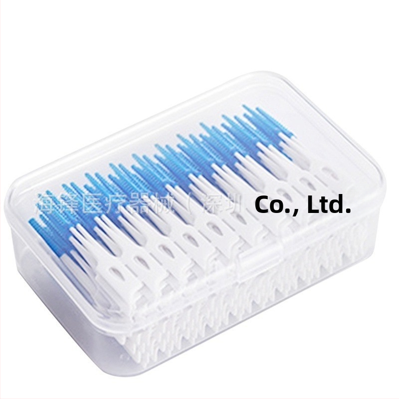 Междузъбна четка с мека силиконова адаптивна глава за почистване между зъбите; подходяща за ортодонтски уреди; модел AFA; кутия от 40 бр.