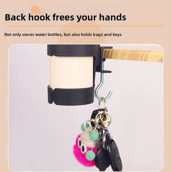 Stalo kraštui pritvirtinamas puodelio ir rašiklio laikiklis, plastikas, šiuolaikiškas minimalistinis stilius, vienoje konfigūracijoje, svoris 120 g