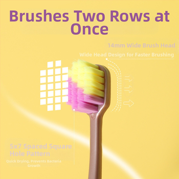 Felnőtt fogkefe, lágy sörtéjű, 5 darabos csomag, modell 1111