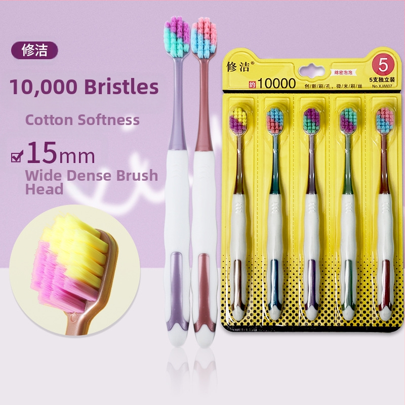 Suaugusiųjų dantų šepetėlis su minkštais šereliais, 5 komplektas, modelis 1111