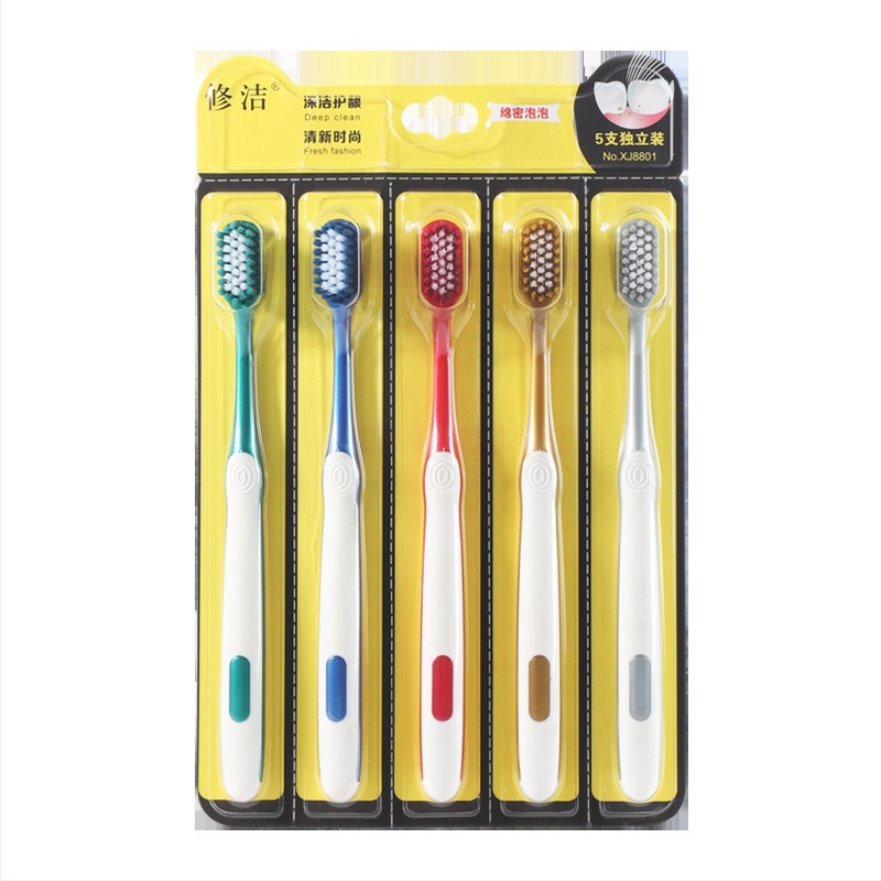 Четка за зъби за възрастни с меки четина, 5-опаковка, модел 1111