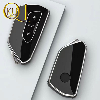Силиконов калъф за ключ за кола – съвместим за 2020 Skoda Octavia, Leon MK4 и Golf 8; марка Platinum liguang; прост стил