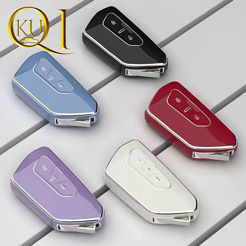 Силиконов калъф за ключ за кола – съвместим за 2020 Skoda Octavia, Leon MK4 и Golf 8; марка Platinum liguang; прост стил