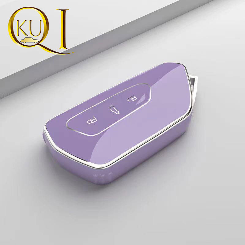 Силиконов калъф за ключ за кола – съвместим за 2020 Skoda Octavia, Leon MK4 и Golf 8; марка Platinum liguang; прост стил