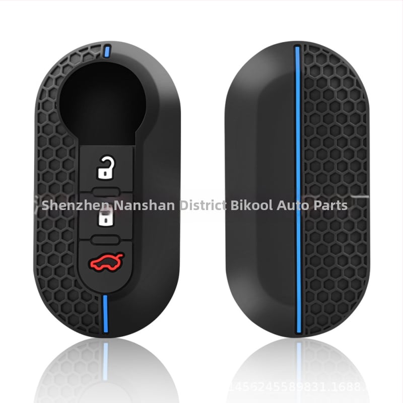 Silikoonist võtukarp Fiat 500 jaoks, kokkukäiv 3-nupuline, õõnes disain