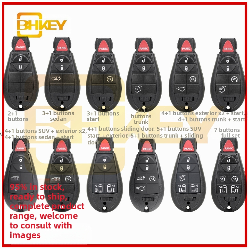 Kryt kľúča pre Dodge Chrysler Ram Jeep Liberty, z technických plastov, rozmery 85×42×15 mm, hmotnosť 30 g