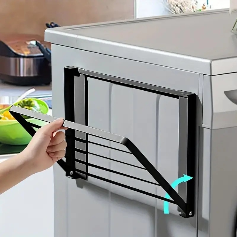 Κρεμαστό τοίχου αναδιπλούμενο καλάθι για βρώμικα ρούχα, από ανοξείδωτο ατσάλι, για μπάνιο ή πλυντήριο