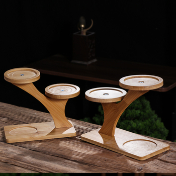 Бамбукова тава за саксии с основа за мини ландшафт – модерен стил, материал: бамбук, подходяща за дом, офис, градина