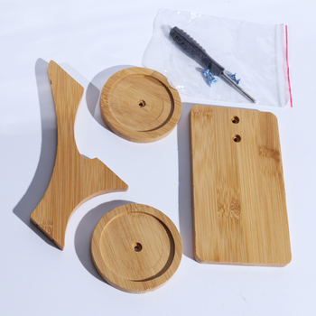 Бамбукова тава за саксии с основа за мини ландшафт – модерен стил, материал: бамбук, подходяща за дом, офис, градина