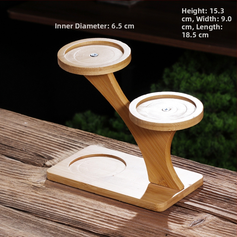 Бамбукова тава за саксии с основа за мини ландшафт – модерен стил, материал: бамбук, подходяща за дом, офис, градина