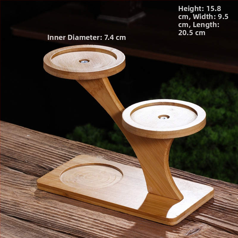 Бамбукова тава за саксии с основа за мини ландшафт – модерен стил, материал: бамбук, подходяща за дом, офис, градина