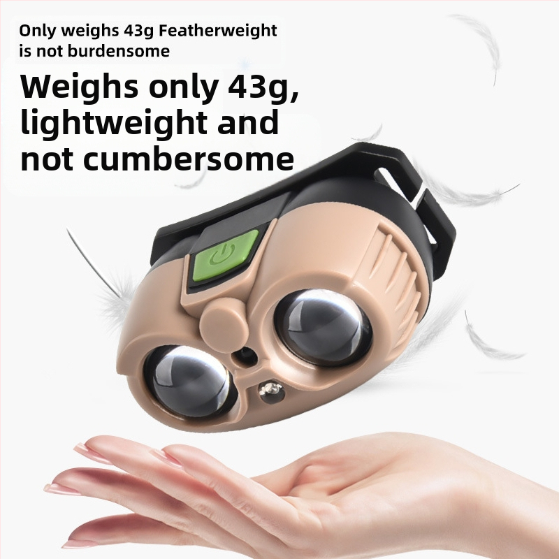 Смарт LED челник с USB зареждане и сензор, 3W, 400mAh, преносим за къмпинг, нощно риболов и бягане