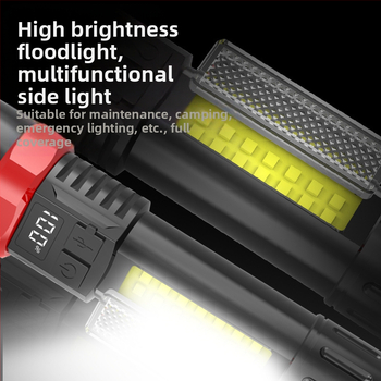 Φακός λέιζερ με USB φόρτιση, ψηφιακή οθόνη, 5W, εμβέλεια 100–200 m