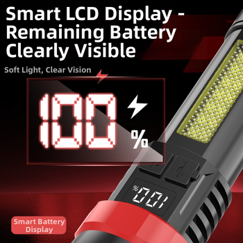 Φακός λέιζερ με USB φόρτιση, ψηφιακή οθόνη, 5W, εμβέλεια 100–200 m