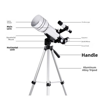 Monokulinis astronominis teleskopas, 16–200× priartinimas, regėjimo laukas 100/1000 m, modelis 40070 Upgrade