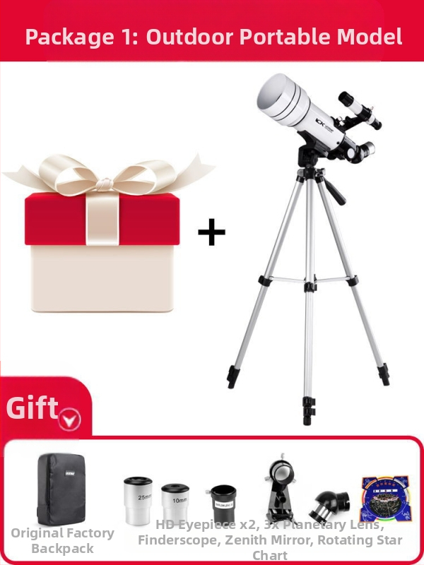 Monokulinis astronominis teleskopas, 16–200× priartinimas, regėjimo laukas 100/1000 m, modelis 40070 Upgrade