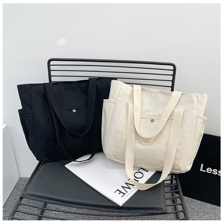 Női vászontáska vállra, városi egyszerű stílus, vízszintes négyzet alakú, cipzárral záródó, telefon- és azonosító zsebbel