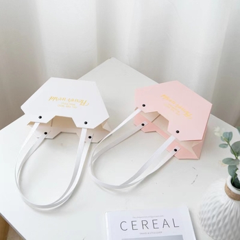 Gėlių puokštės dovanos įpakavimas ir nešiojamas maišelis, kartonas, bronzavimas, Yiwu Kinija, Spot, Yibang Packaging