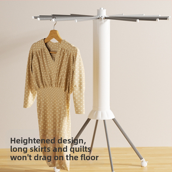 Pastatoma drabužių džiovyklė, mobilus sparno dizainas, plastikas, ištraukiama ir sulankstoma