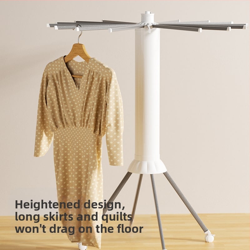 Pastatoma drabužių džiovyklė, mobilus sparno dizainas, plastikas, ištraukiama ir sulankstoma